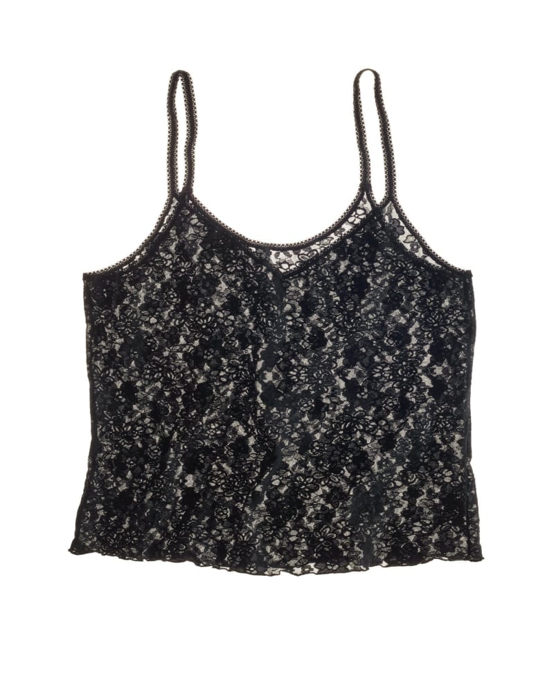 Front of a size 3X DAILY LACE CAMISOLE in BLAC-BLACK by Hanky Panky. | dia_product_style_image_id:272577